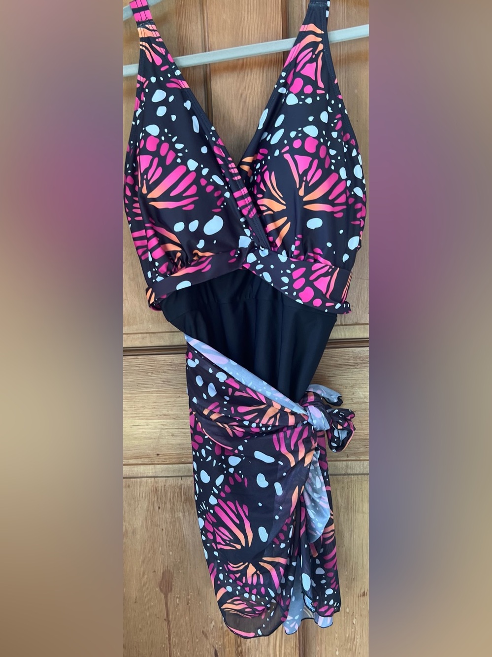 BloomChic One Piece Butterfly Print Swimsuit and Wrap 18-20